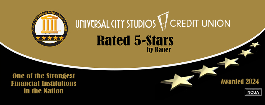 Universal City Studios was rated 5 stars by Bauer and deemed  One of the strongest financial institutions in the nation for 2019